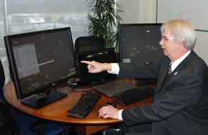 Sid Rudolph launches Skyline Enterprise in Australia. [Photo:Lockheed Martin]